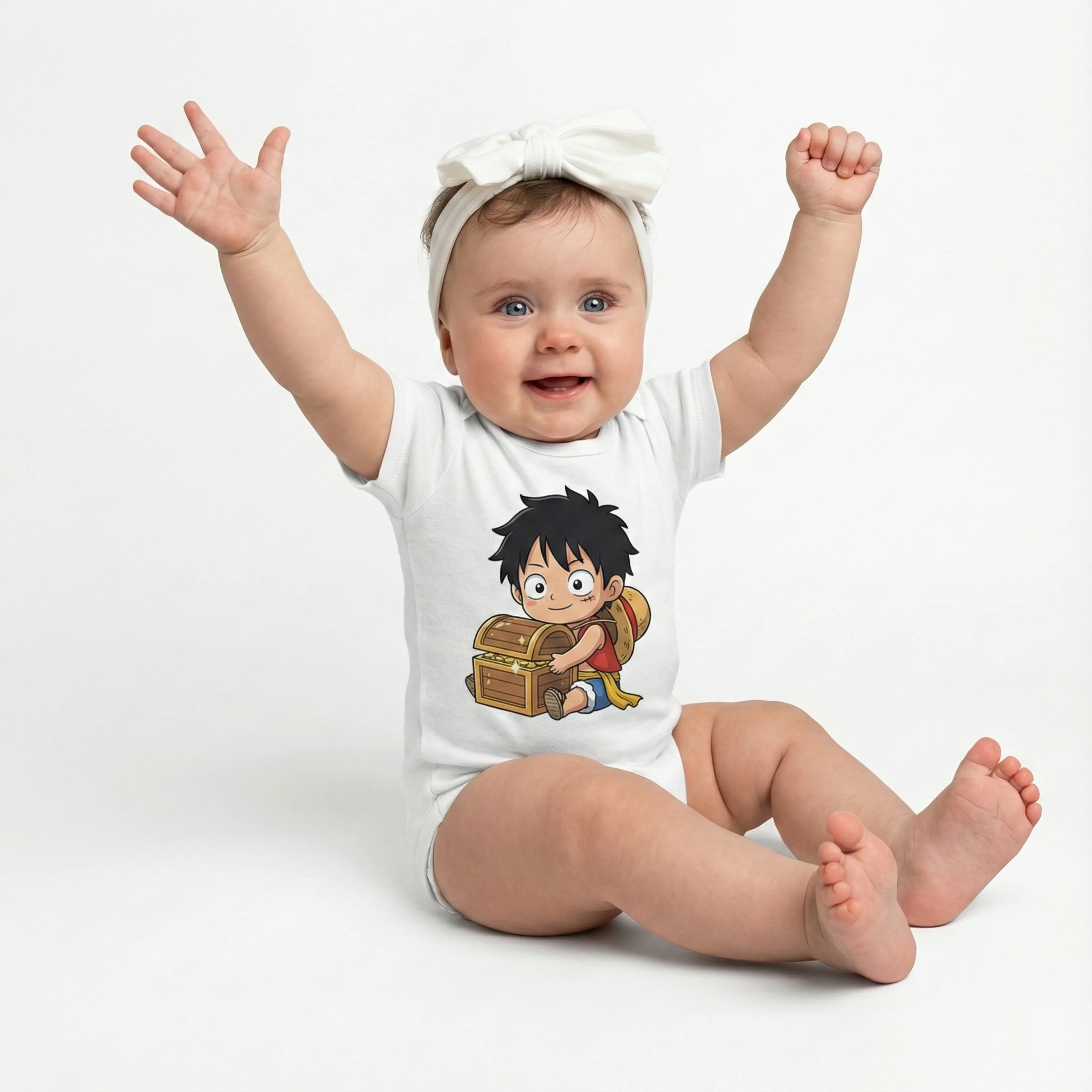 AMA™ Сhibi Luffy Kids Bodysuit - Image 2