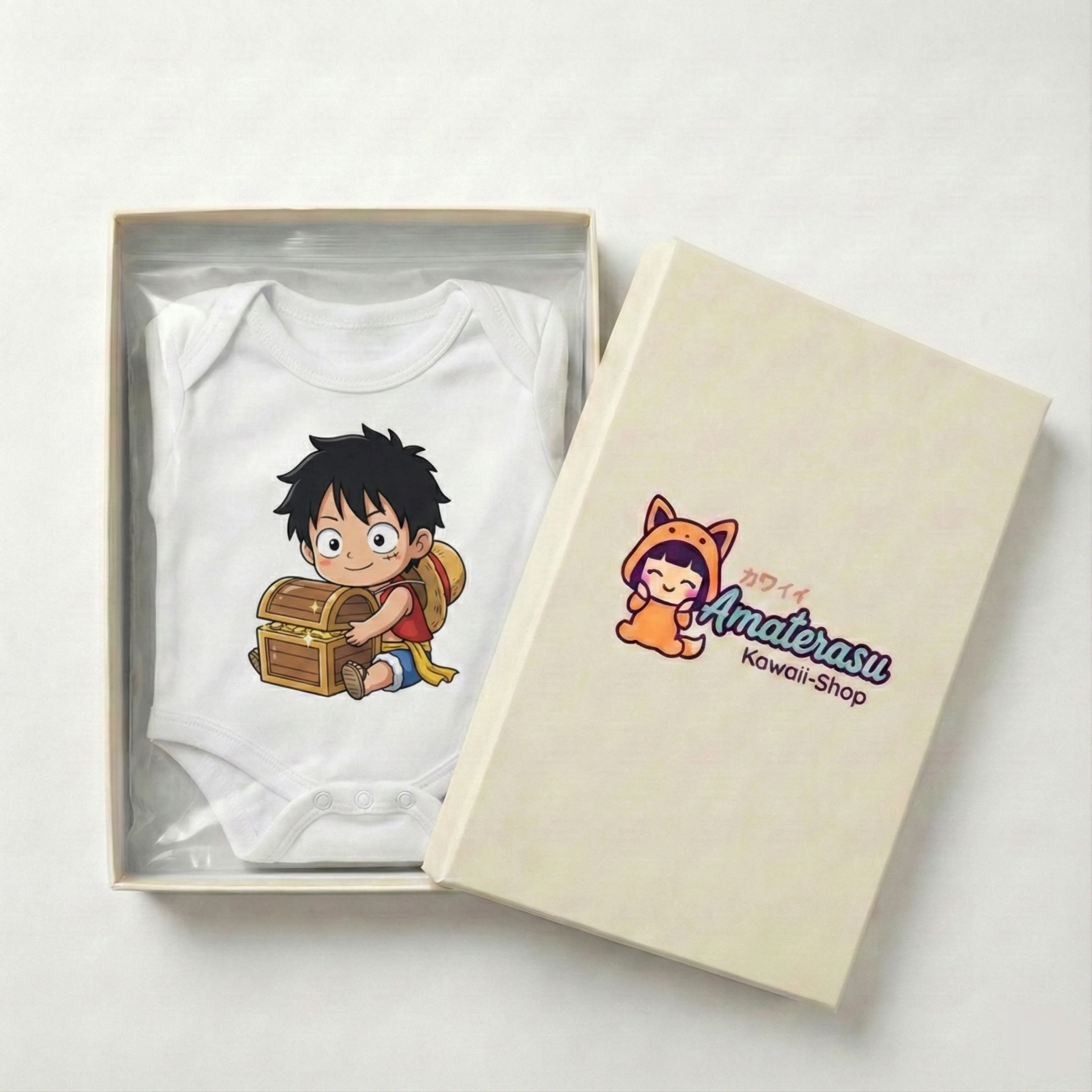 AMA™ Сhibi Luffy Kids Bodysuit - Image 3