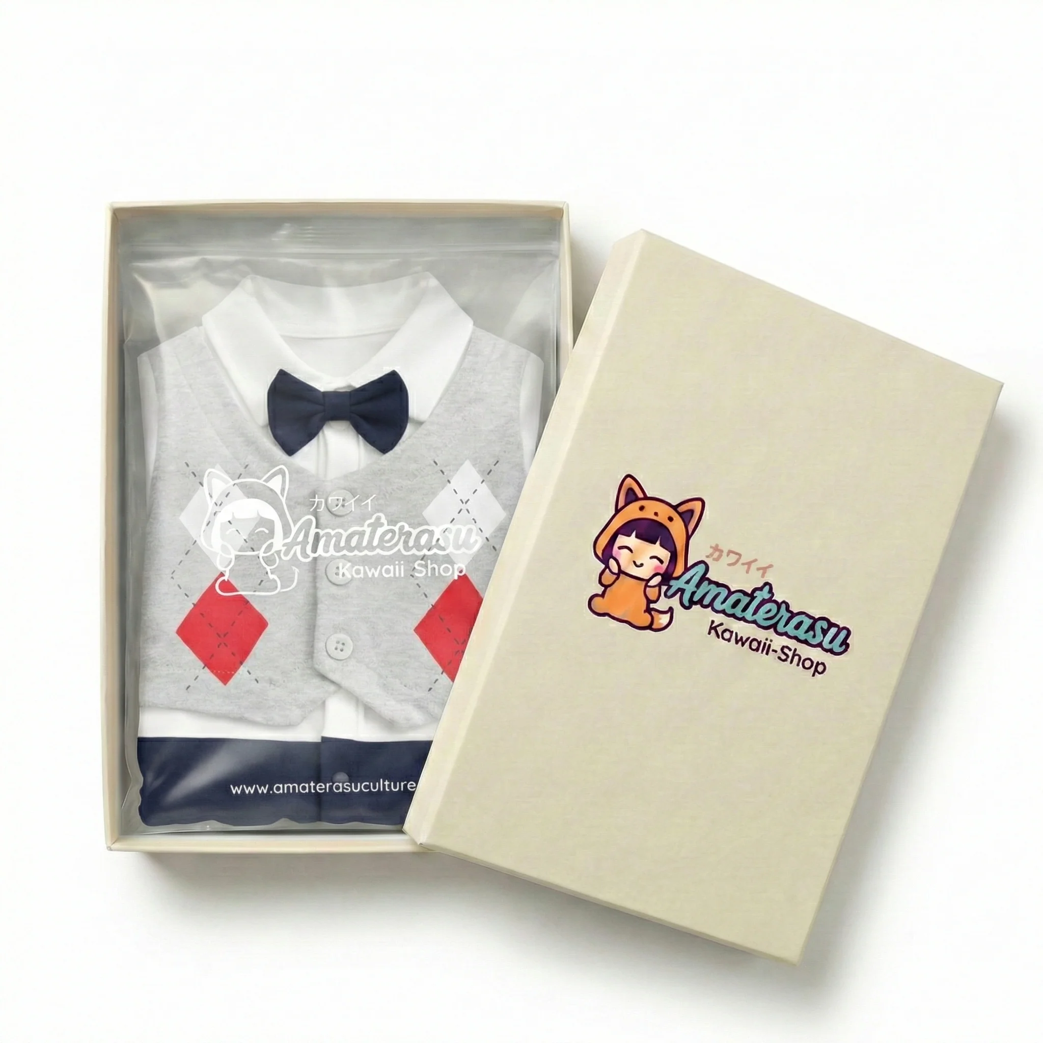 AMA™ Little Argyle Gentleman Kids Onesie - Image 4