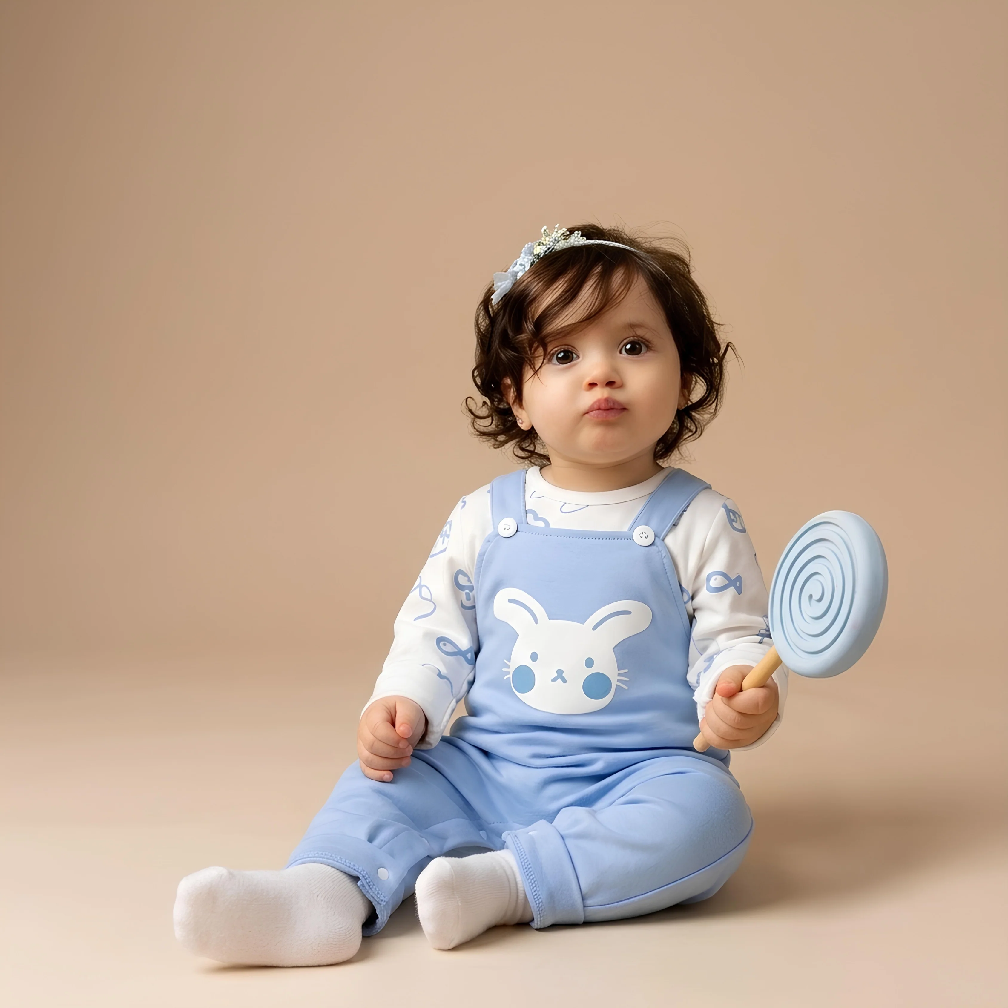 AMA™ Little Blue Bunny Kids Onesie - Image 2