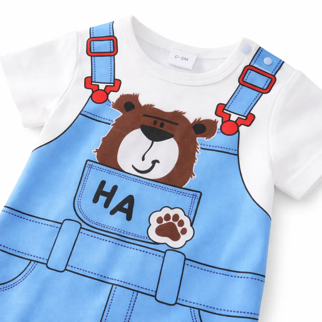 AMA™ Little Denim Bear Kids Onesie - Image 7