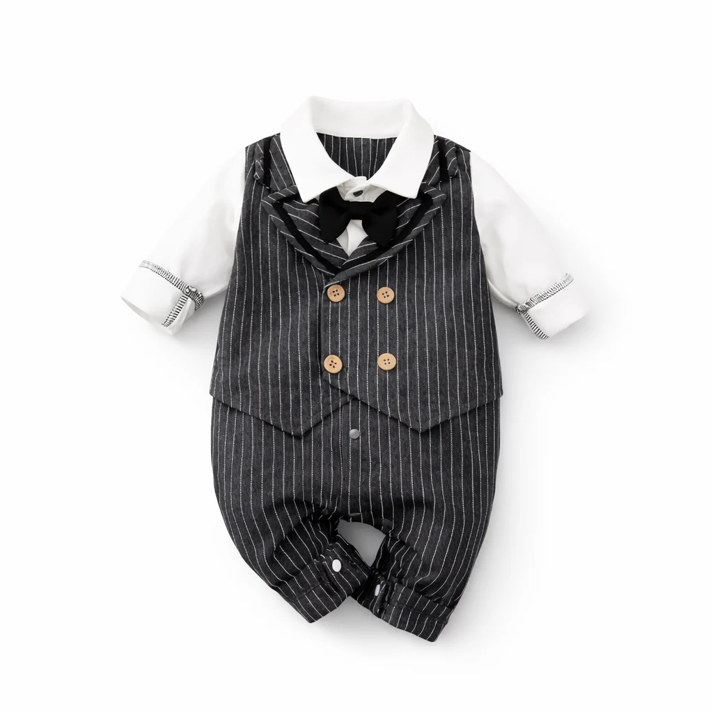 AMA™ Little Pinstripe Gentleman Kids Onesie - Image 5