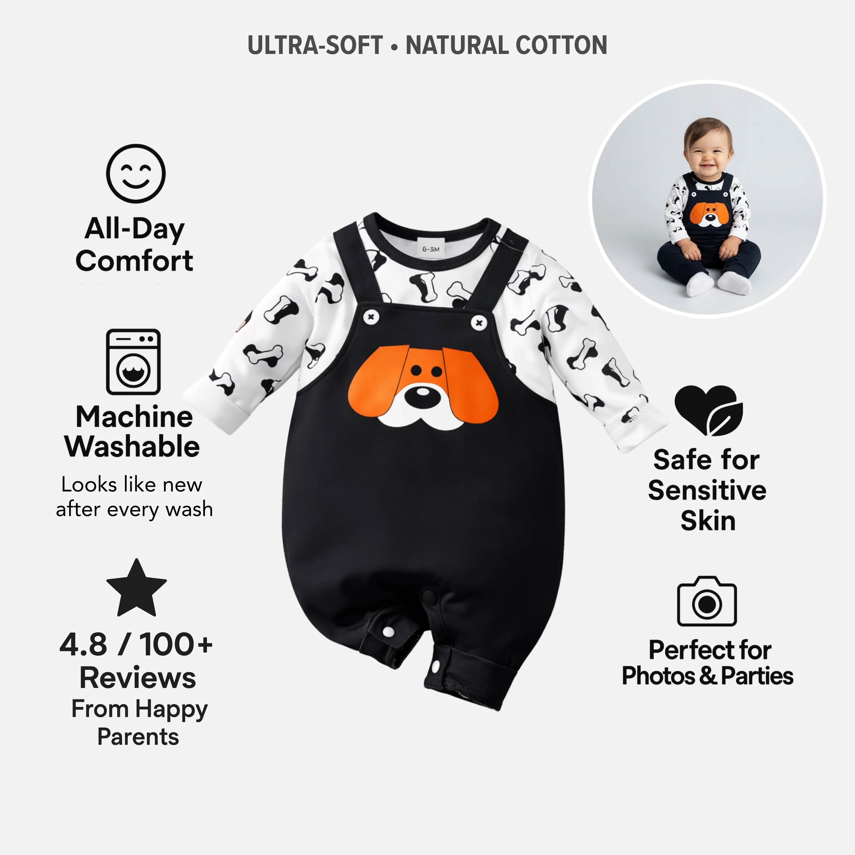 AMA™ Little Puppy Kids Onesie - Image 4