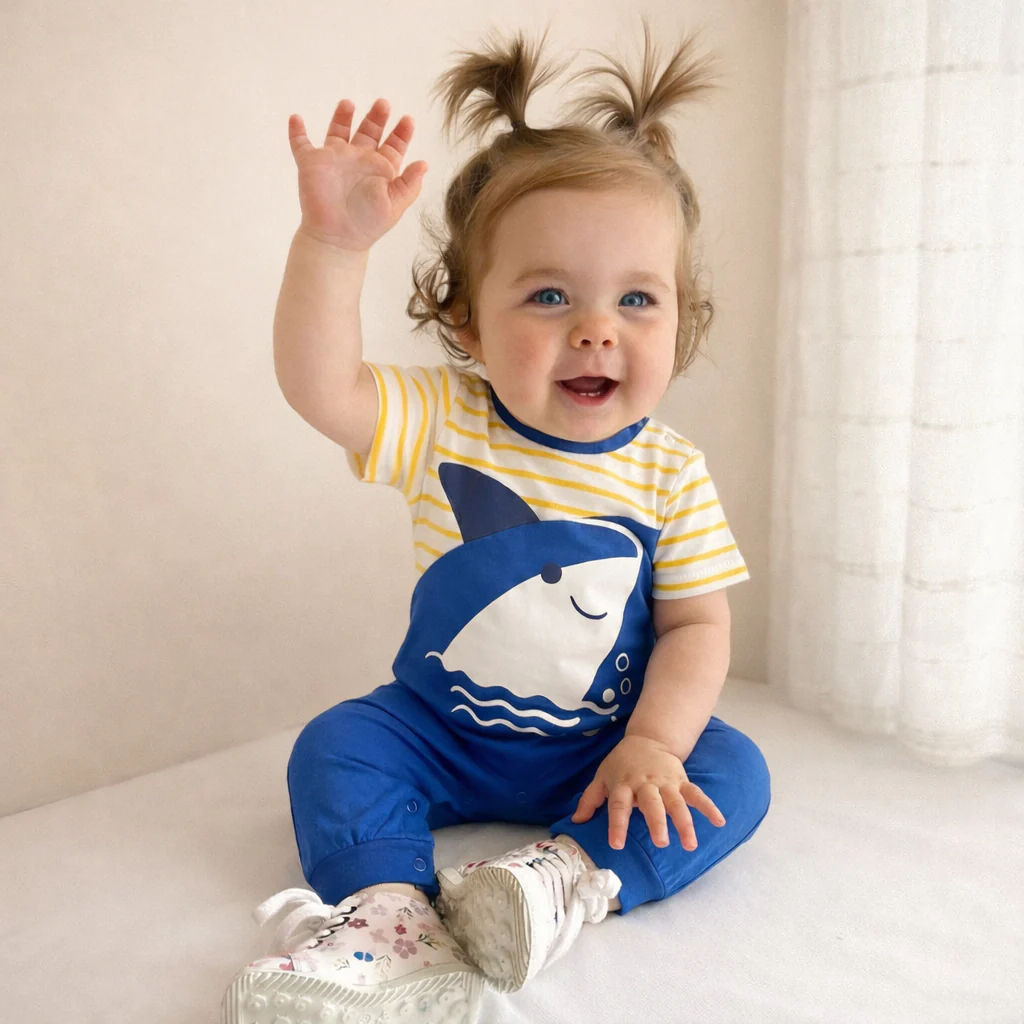 AMA™ Little Shark Kids Onesie - Image 2
