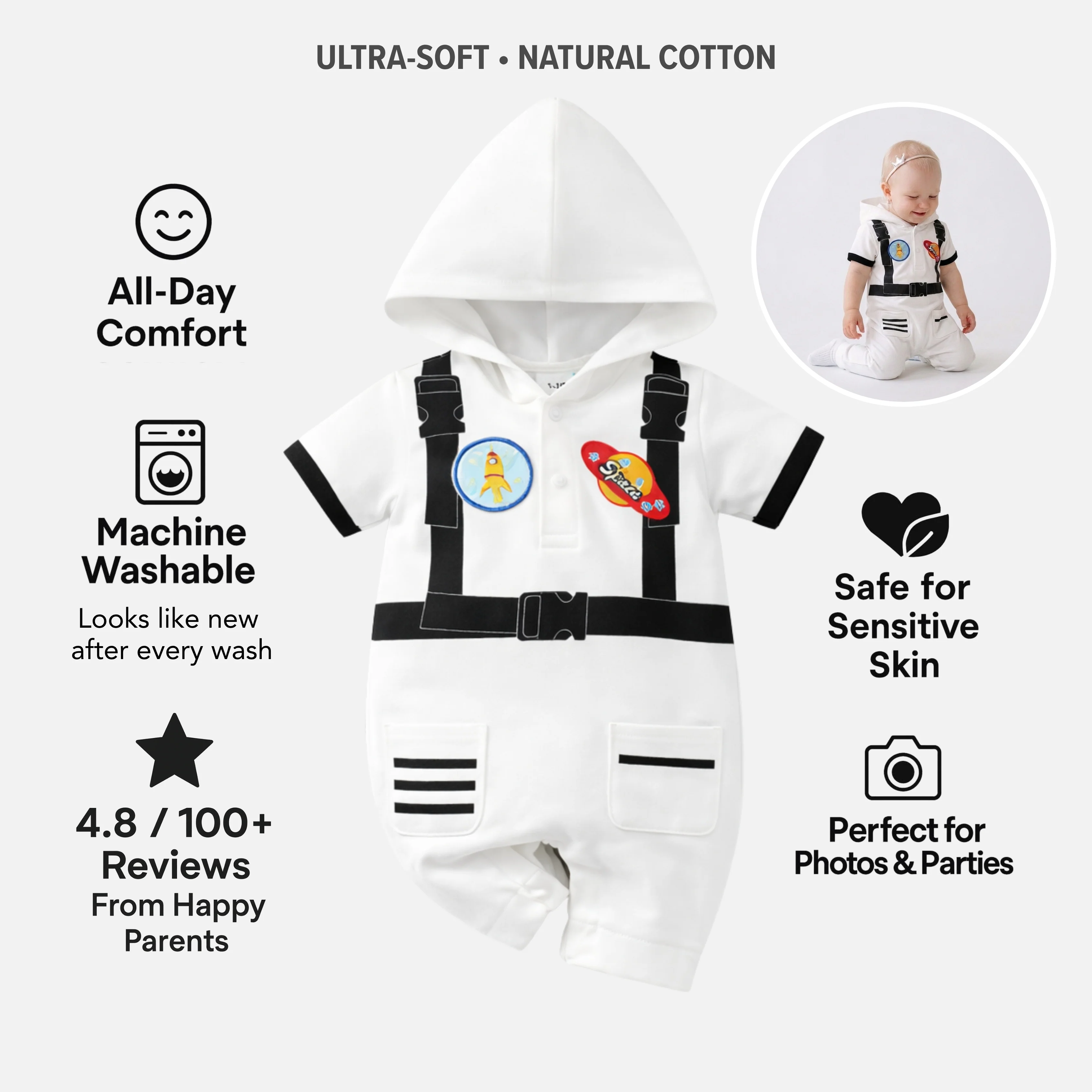 AMA™ Little Space Explorer Kids Onesie - Image 4