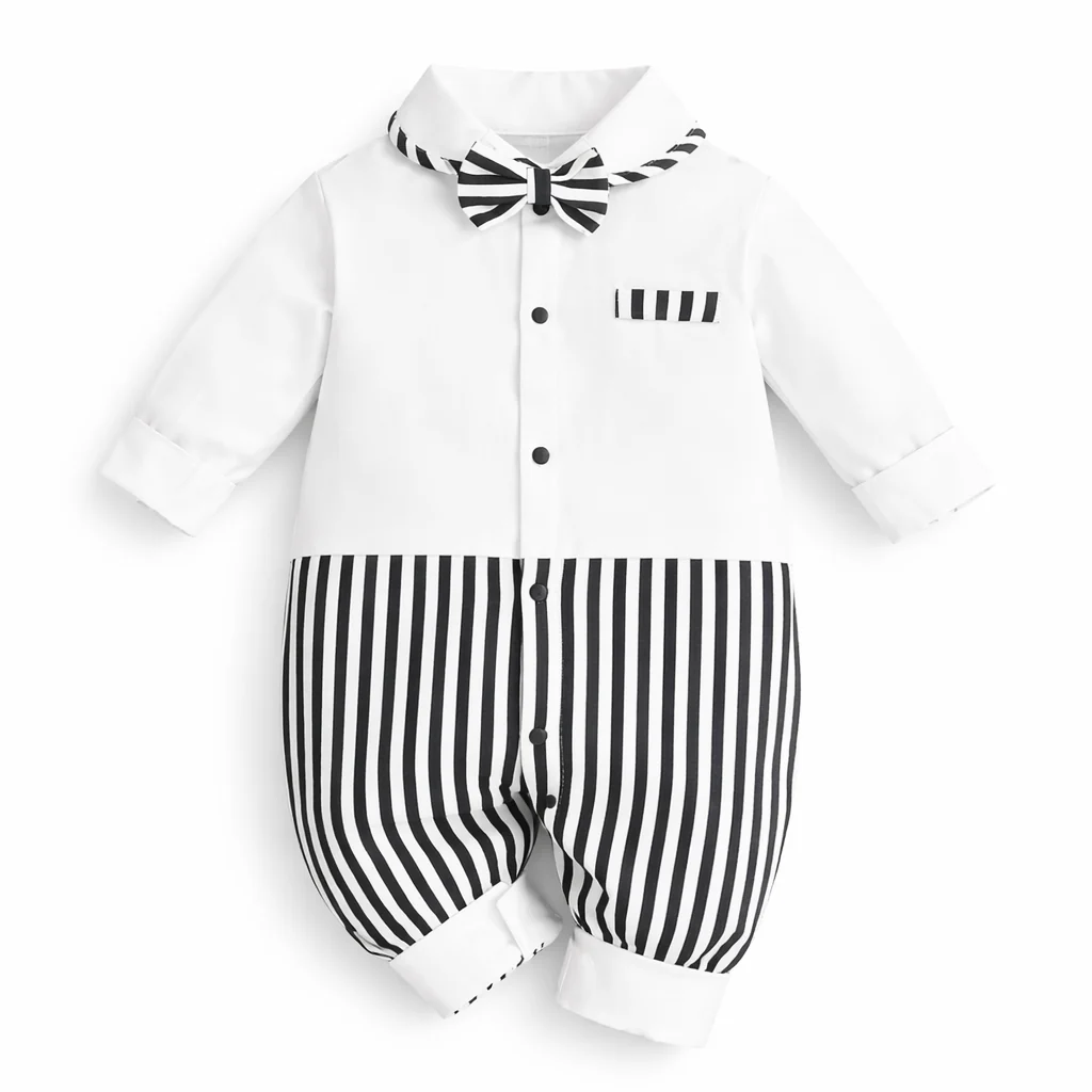 AMA™ Little Stripe Gentleman Kids Onesie - Image 5