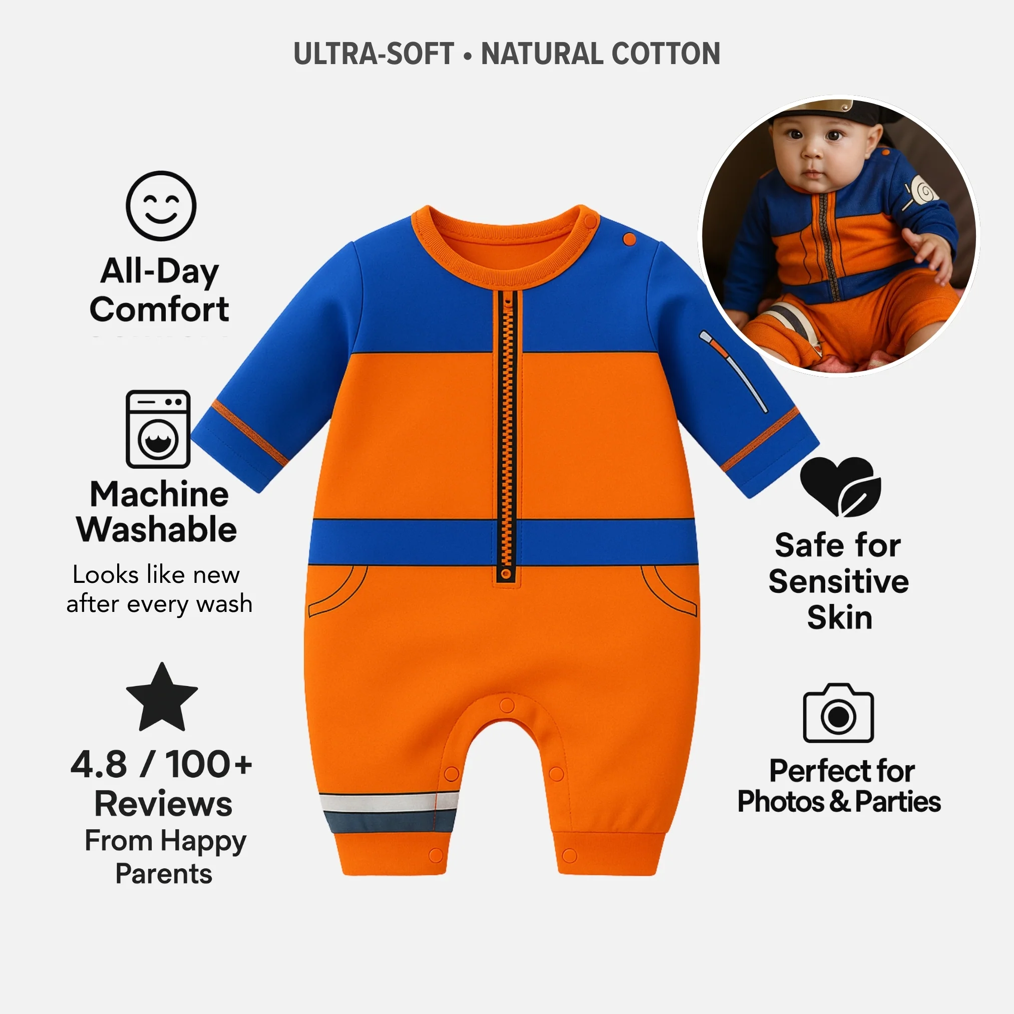 AMA™ Little Uzumaki Kids Onesie - Image 2