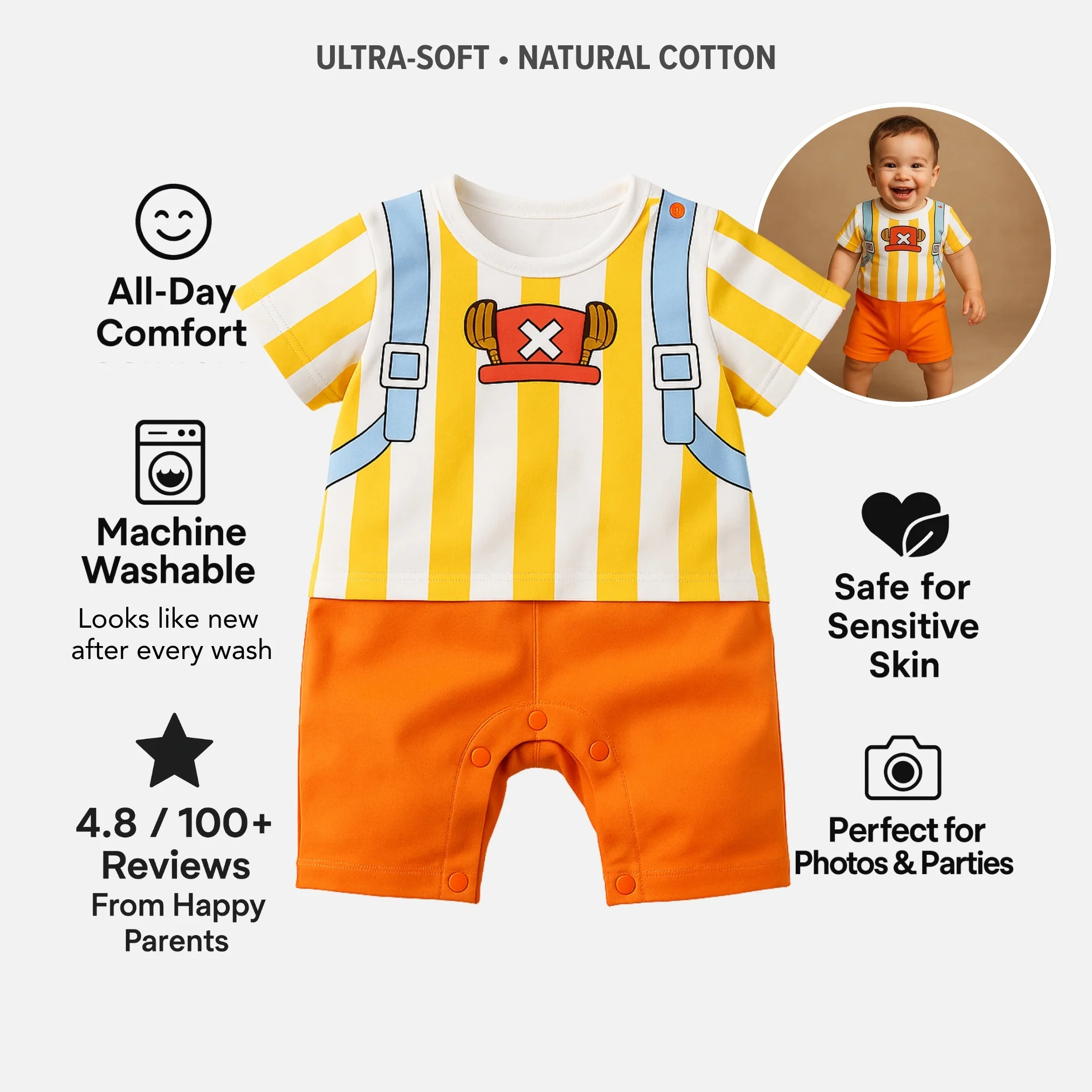 AMA™ Little Chopper Kids Onesie - Image 6